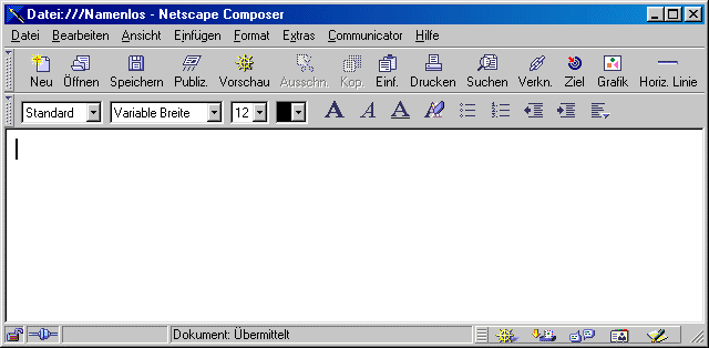 Netscape Composer nach Start