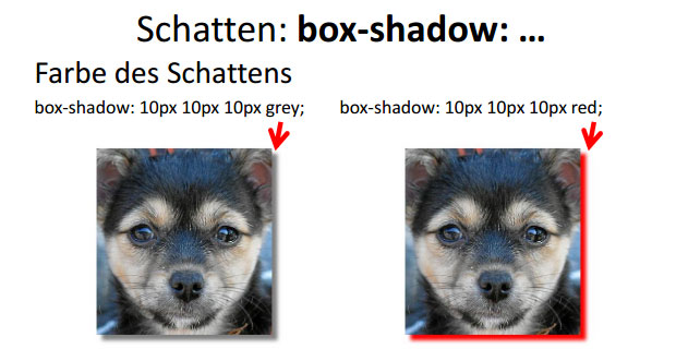 Farbe des CSS3-Schattens