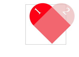 das CSS-Herz nimmt Form an