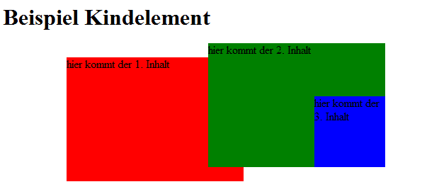 DIV als Kindeelement eines DIV-Elements DIV als Kindeelement eines DIV-Elements