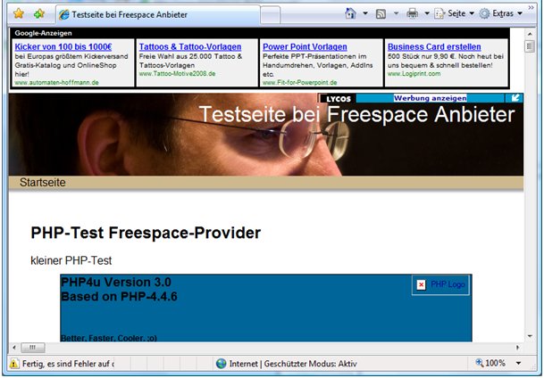 kostenlosen Webspace bei Lycos Tripod - PHP kostenlosen Webspace bei Lycos Tripod - PHP