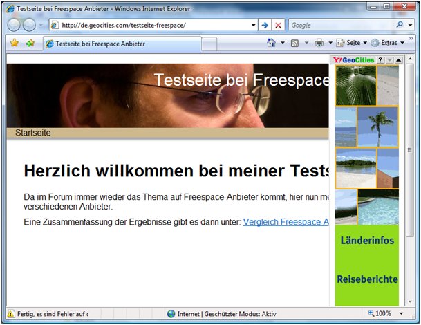 kostenlosen Webspace bei Yahoo und Werbefläche kostenlosen Webspace bei Yahoo und Werbefläche