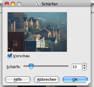 Bild über GIMP nachschärfen - Schritt 2 Bild über GIMP nachschärfen - Schritt 2