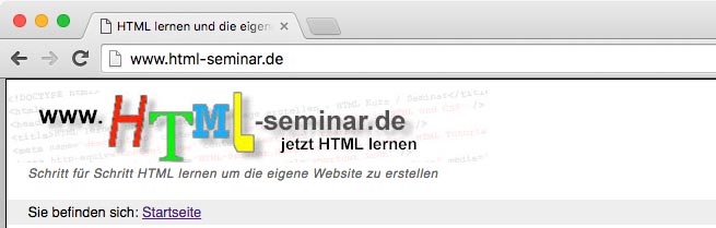 title-TAG im Fensterkopf vom Browser